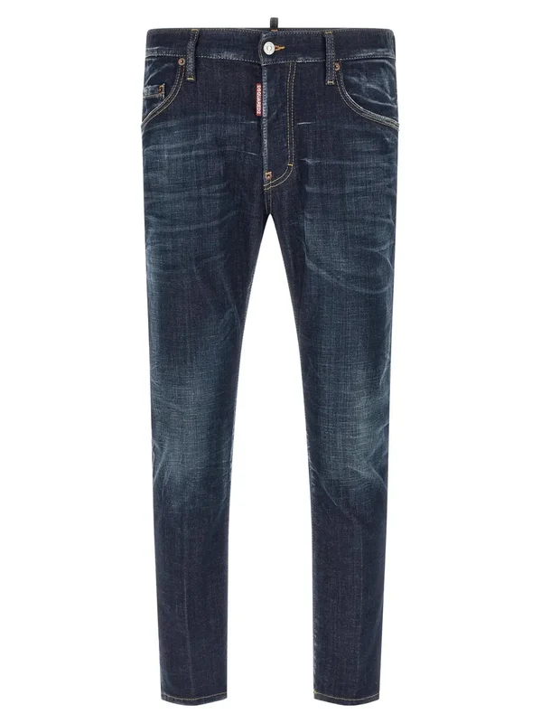 Dsquared² Blue Cotton Straight-Leg Jeans XXL
