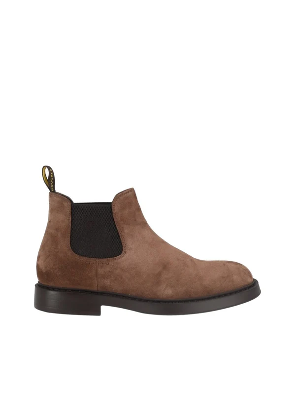 Doucal's Brown Beatle Elastic Suede Ankle Boots IT 43