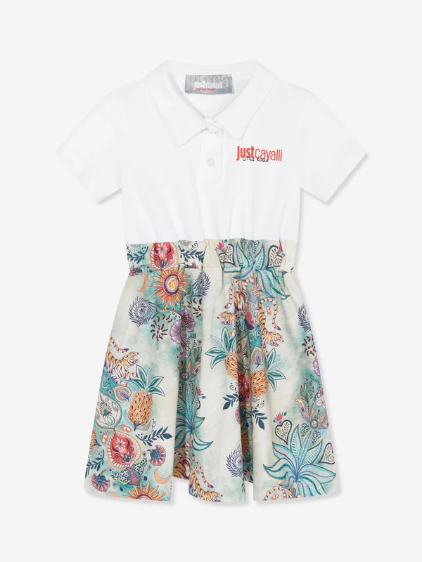 Just Cavalli Girls Hobi Midi Dress in Multicolour Multicoloured / 18 months