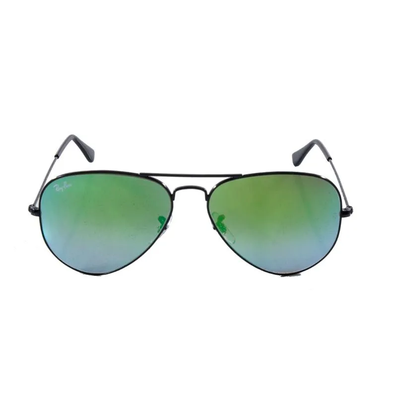 Óculos de Sol Ray Ban Aviador RB3025 Preto Lente Verde Degradê Espelhada