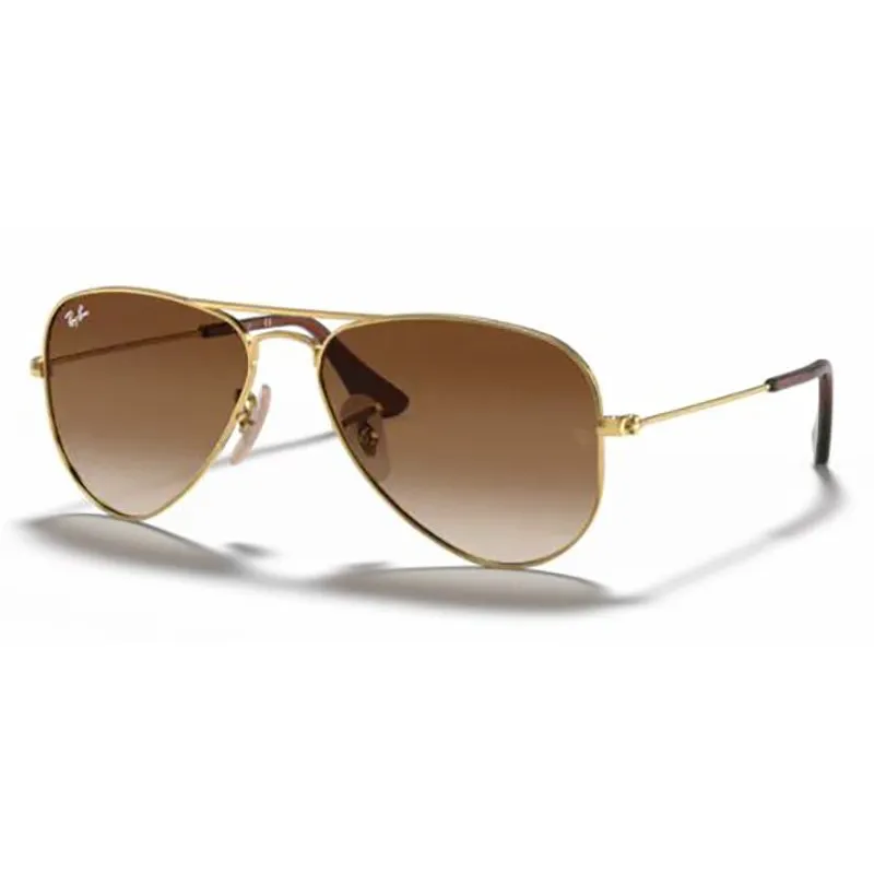 Óculos de Sol Ray Ban Aviador Infantil RJ9060S Dourado e Marrom