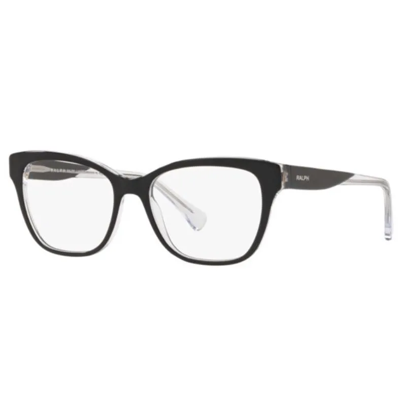Armação Óculos Ralph Ra7099 5695 51 Preto Brilho Cristal