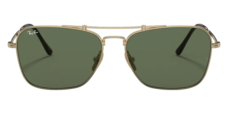 Ray-Ban - RB8136 Caravan Titanium Gold / Dark Green 913658 / 58-15-140
