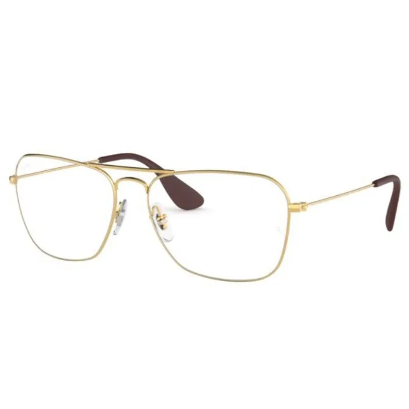 Armação Óculos Ray Ban Rb3610v 2500 58 Dourado Marrom