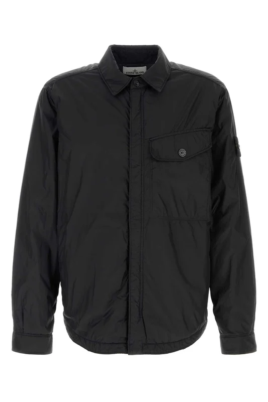 Stone Island Black Nylon Padded Jacket S
