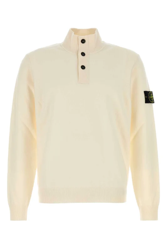 Stone Island Ivory Wool Blend Sweater XL