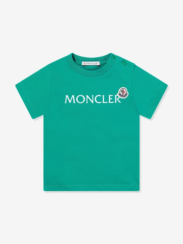 Moncler Enfant Baby Boys Logo T-Shirt in Green Green / 9-12 Mths