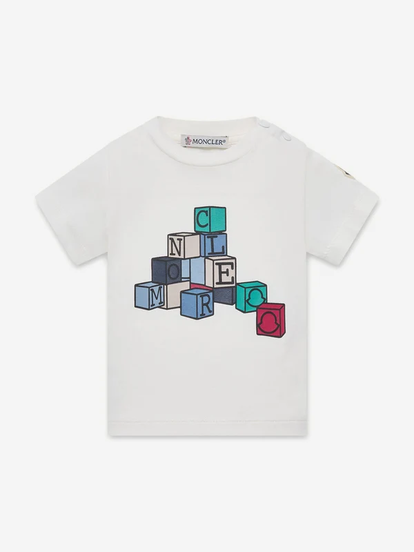 Moncler Enfant Baby Boys Building Blocks T-Shirt in Ivory Ivory / 18 - 24 Mths