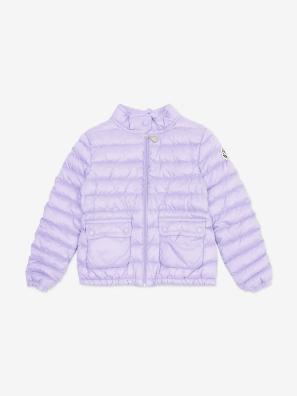 Moncler Enfant Girls Down Padded Lans Jacket in Purple Purple / 14 Yrs