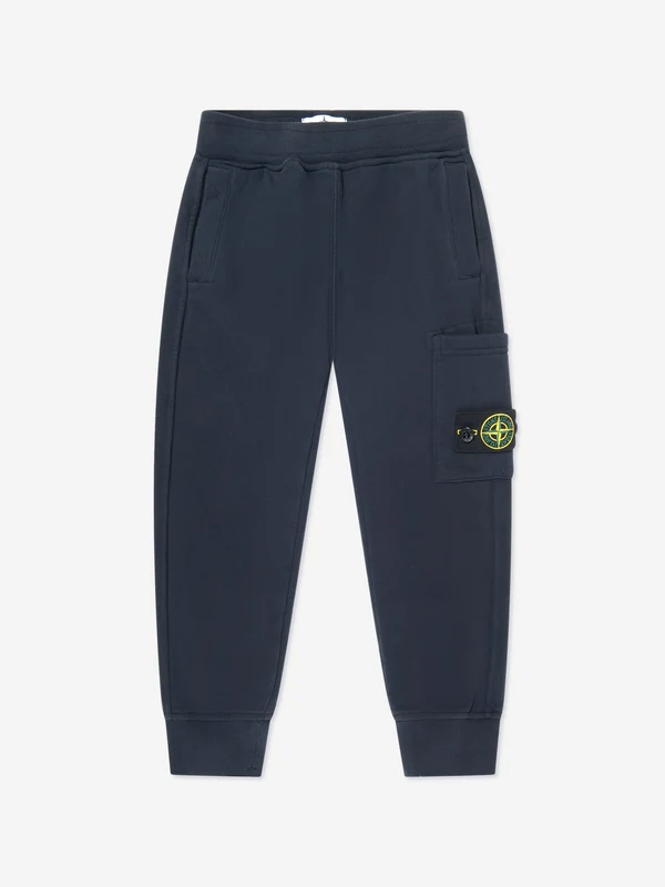 Stone Island Boys Pocket Logo Joggers in Navy Navy / 3 Yrs