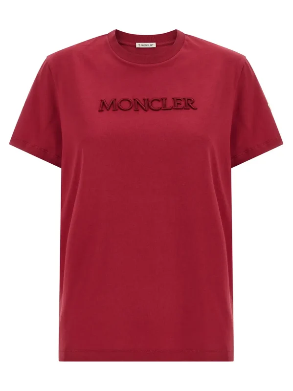 Moncler Red Cotton T-Shirt XS