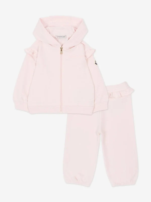 Moncler Enfant Baby Girls Ruffle Tracksuit in Pink Pink / 3 Yrs