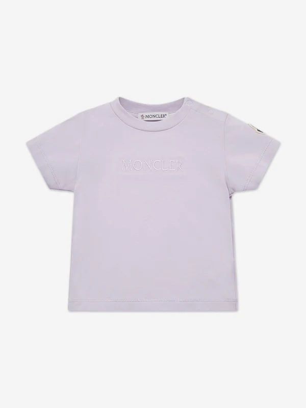 Moncler Enfant Baby Girls Logo T-Shirt in Purple Purple / 3 Yrs