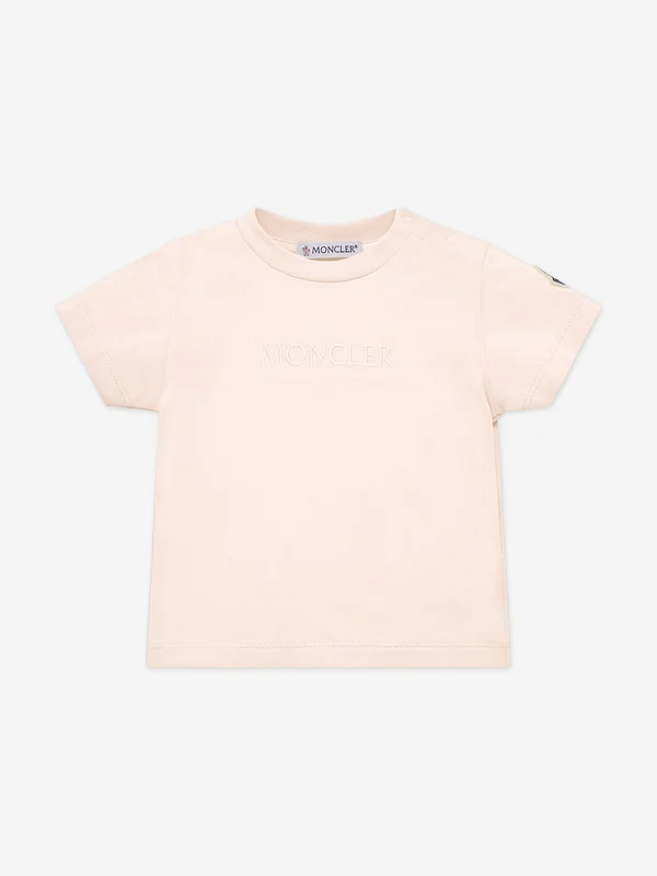 Moncler Enfant Baby Girls Logo T-Shirt in Pink Pink / 3 Yrs