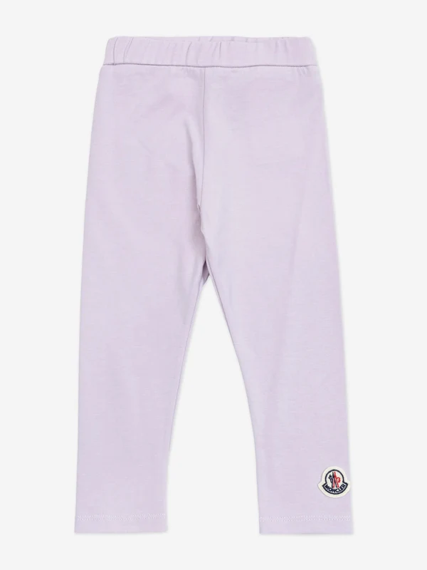 Moncler Enfant Baby Girls Logo Leggings in Purple Purple / 3 Yrs