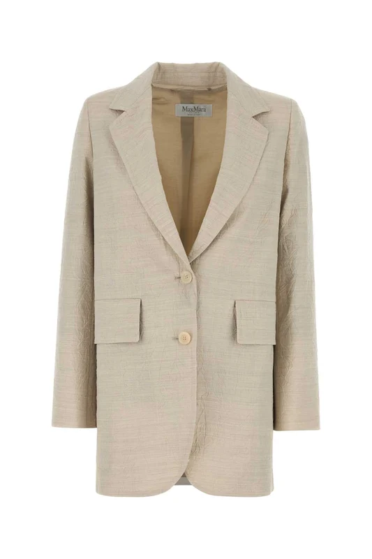 Max Mara Sand Wool Acacia Blazer 44