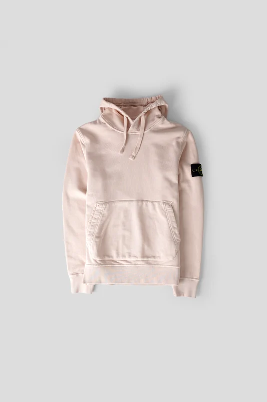 HOODIE ORGANIC COTTON FLEECE ROSE PÂLE M