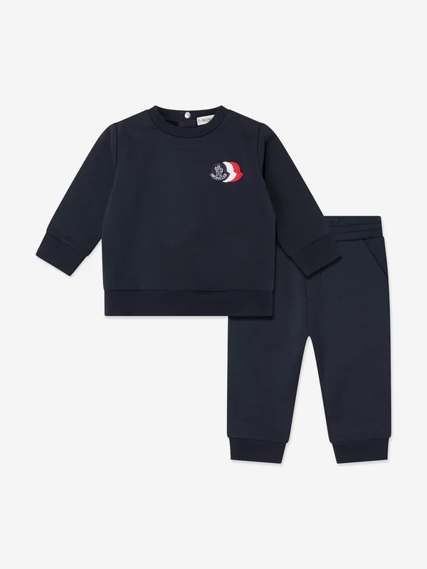 Moncler Enfant Baby Boys Triple Logo Tracksuit in Navy Navy / 3 Yrs