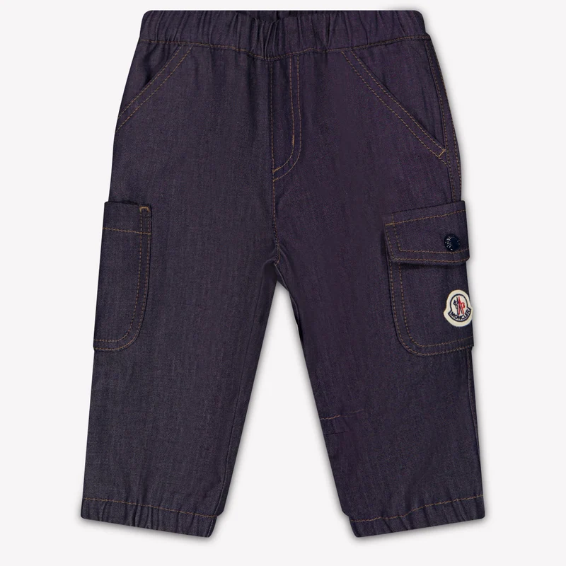 Moncler Baby Jongens Broek In Navy 3/6