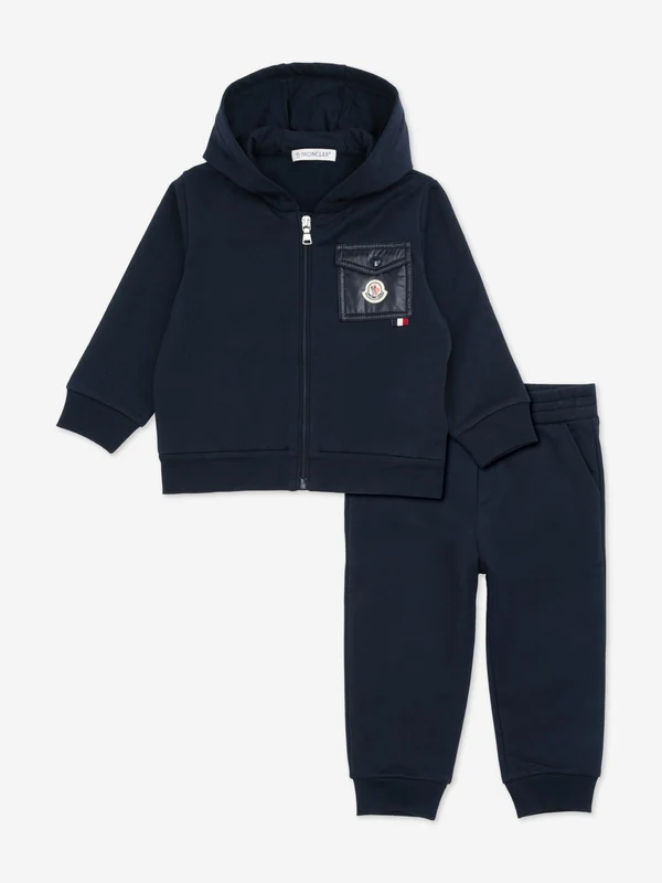 Moncler Enfant Baby Boys Logo Pocket Tracksuit in Navy Navy / 3 Yrs