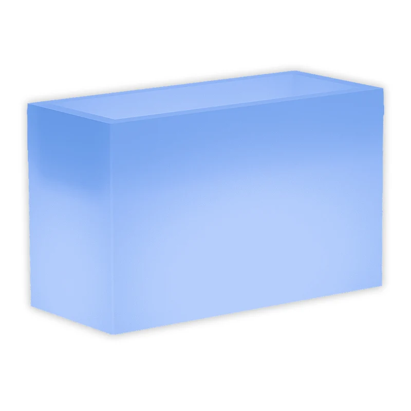 Vaso luminoso FlowerPot Bright con led decorazione "Made in Italy" per esterno Blu / Con cavo / 80 cm