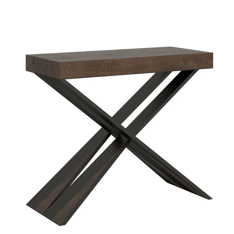 Tavolo consolle "Cagliari" allungabile in legno per sala da pranzo Allungabile fino a 300 cm / Classic / Noce