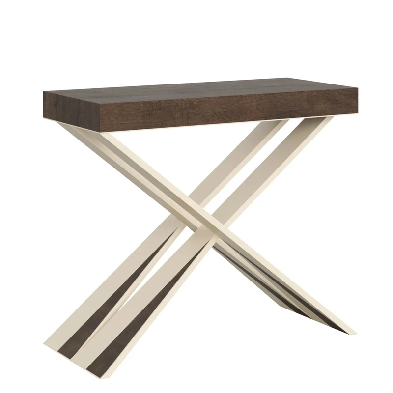 Tavolo consolle "Brescia" allungabile in legno per sala da pranzo Allungabile fino a 300 cm / Noce