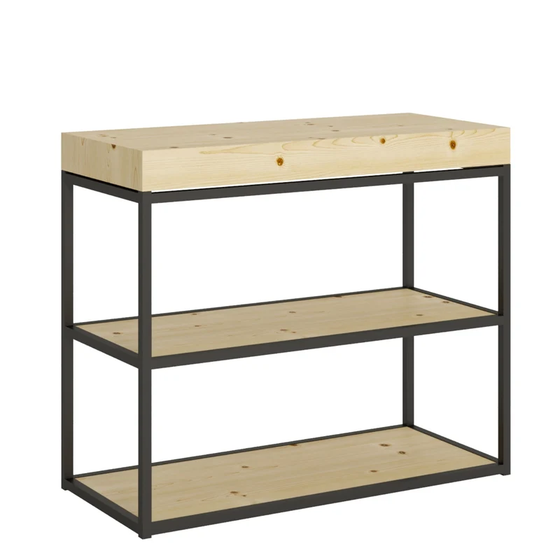 Tavolo consolle "Modena" allungabile in legno per sala da pranzo Allungabile fino a 196 cm / Classic / Abete Natura