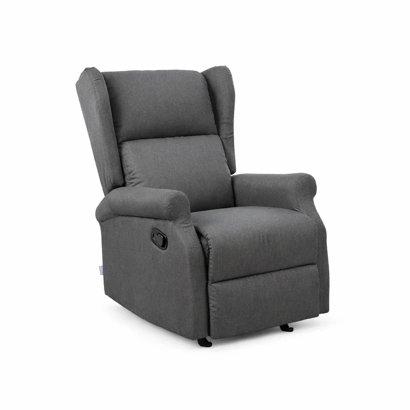 Poltrona "Aquila" con recliner manuale e rivestimento in tessuto per interno Grigio