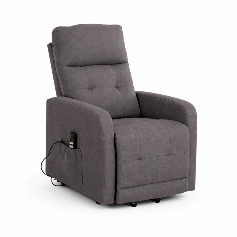 Poltrona "Cygnus" con recliner elettrico doppio motore e rivestimento in tessuto per interno Marrone