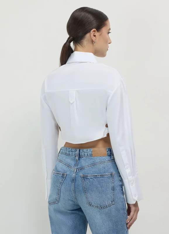 Camicia crop fibbie M