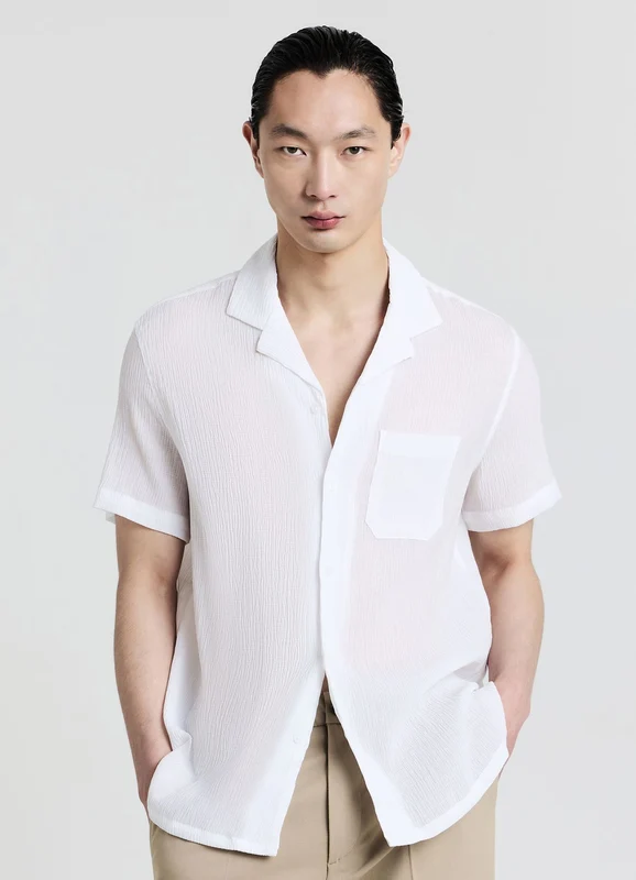 Camicia effetto stropicciato M