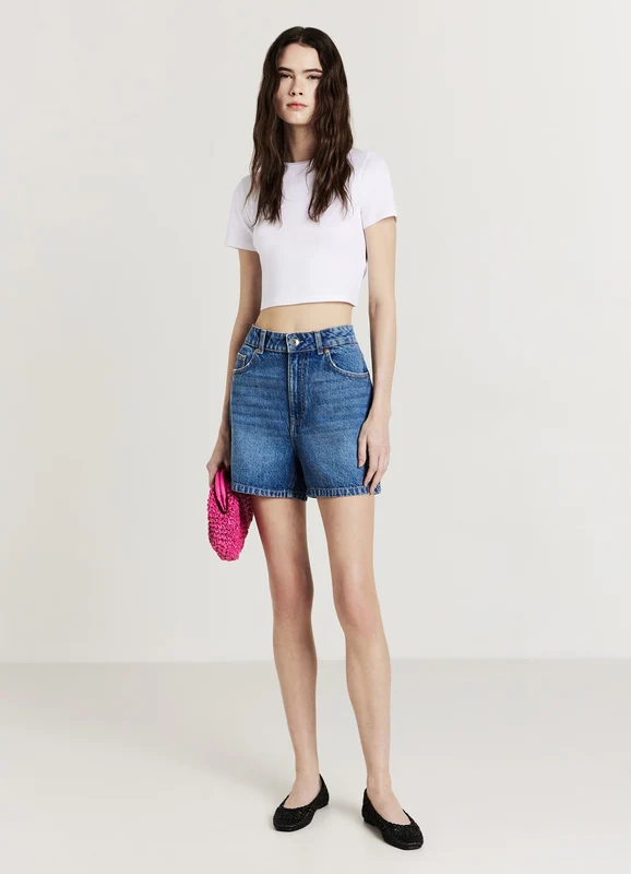 T-shirt crop cotone XXL