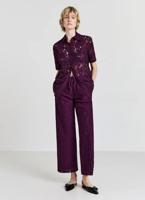Pantaloni lunghi in pizzo M