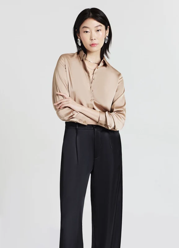 Camicia classica in simil satin XS