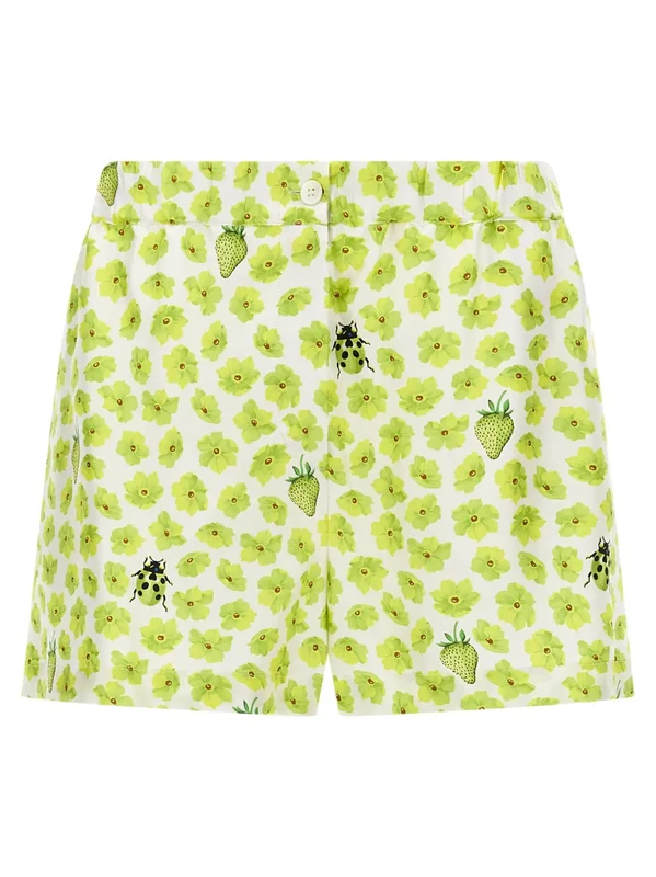 Versace Multicolor Silk Bermuda Shorts IT38