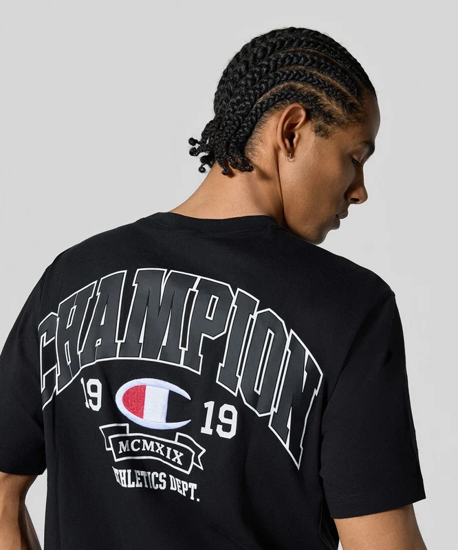 Champion Street Varsity Crewneck T-Shirt Siyah / 2XL