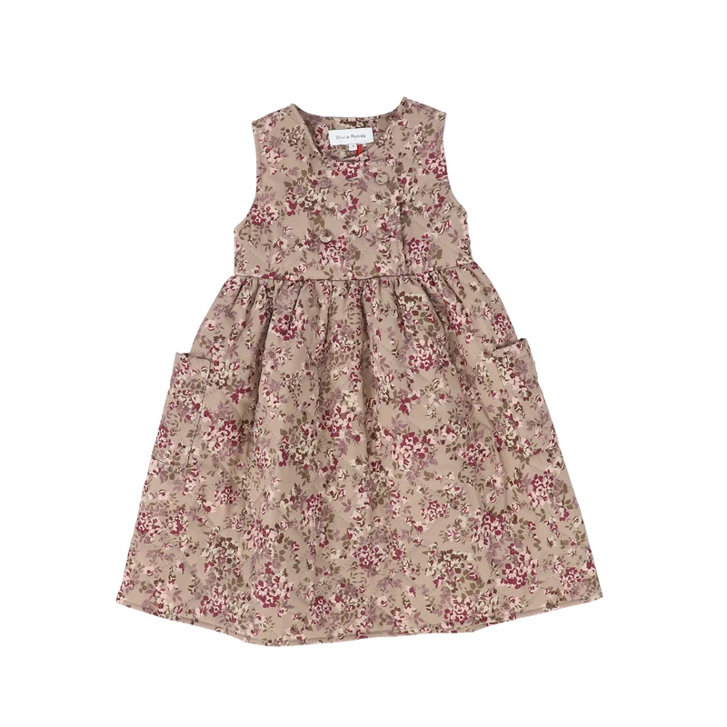 OLIVIA ROHDE BLUSH FLORAL QUILTED DRESS 3