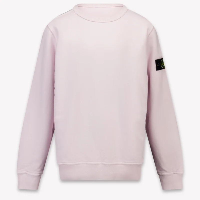 Stone Island Kinder Jongens Trui In Licht Roze 8 Jaar