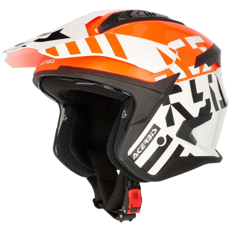 Casco Acerbis Jet Aria Evo Graphic - Blanco/Naranja XXL