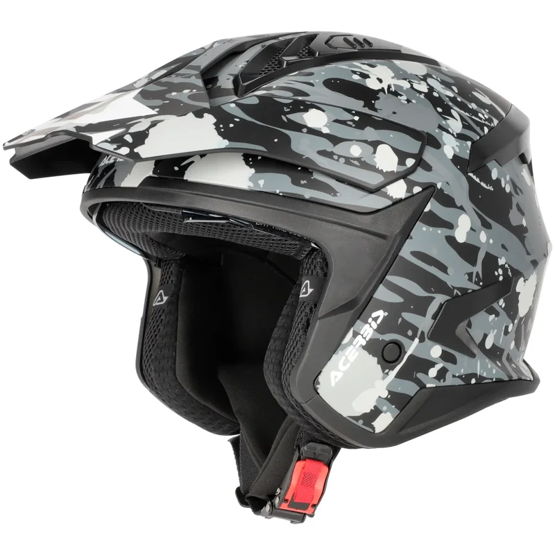 Casco Acerbis Jet Aria Evo Graphic - Camuflaje Gris/Negro XS