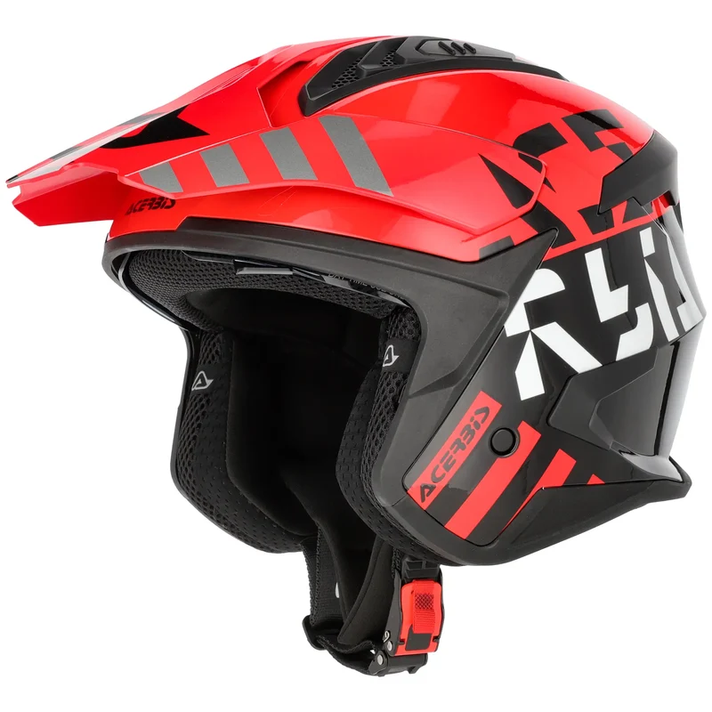 Casco Acerbis Jet Aria Evo Graphic - Negro/Rojo S