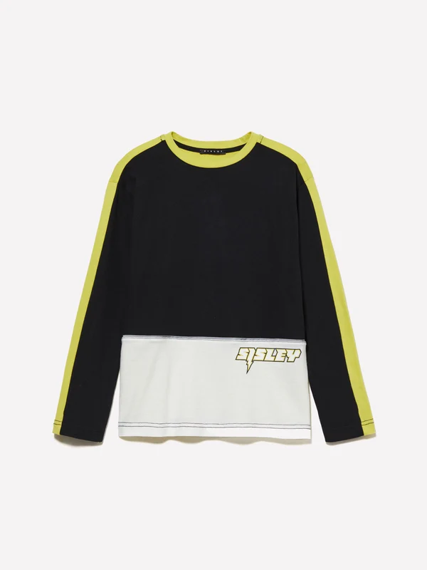 T-shirt color block con stampa M