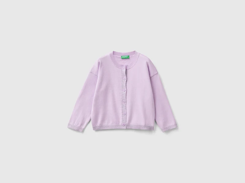 Cardigan con lurex in puro cotone 82
