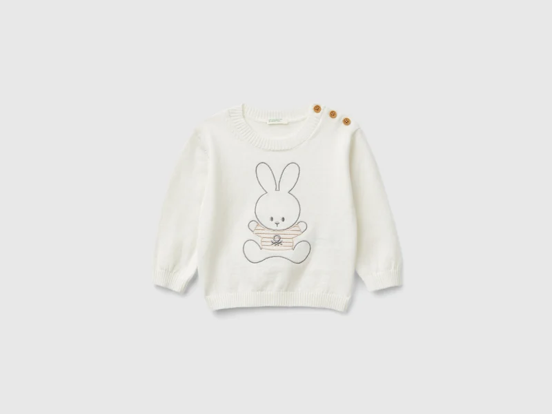 Maglia in misto lana con ricamo 62