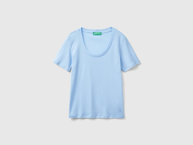 T-shirt manica corta in cotone a fibra lunga S