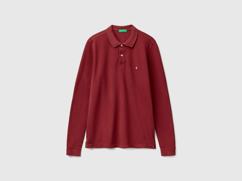 Polo a manica lunga 100% cotone S