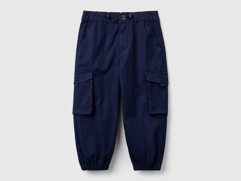 Pantaloni parachute in cotone stretch 98