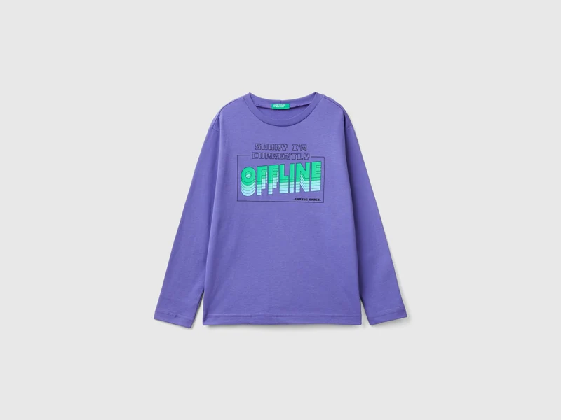 T-shirt con stampa in caldo cotone bio EL