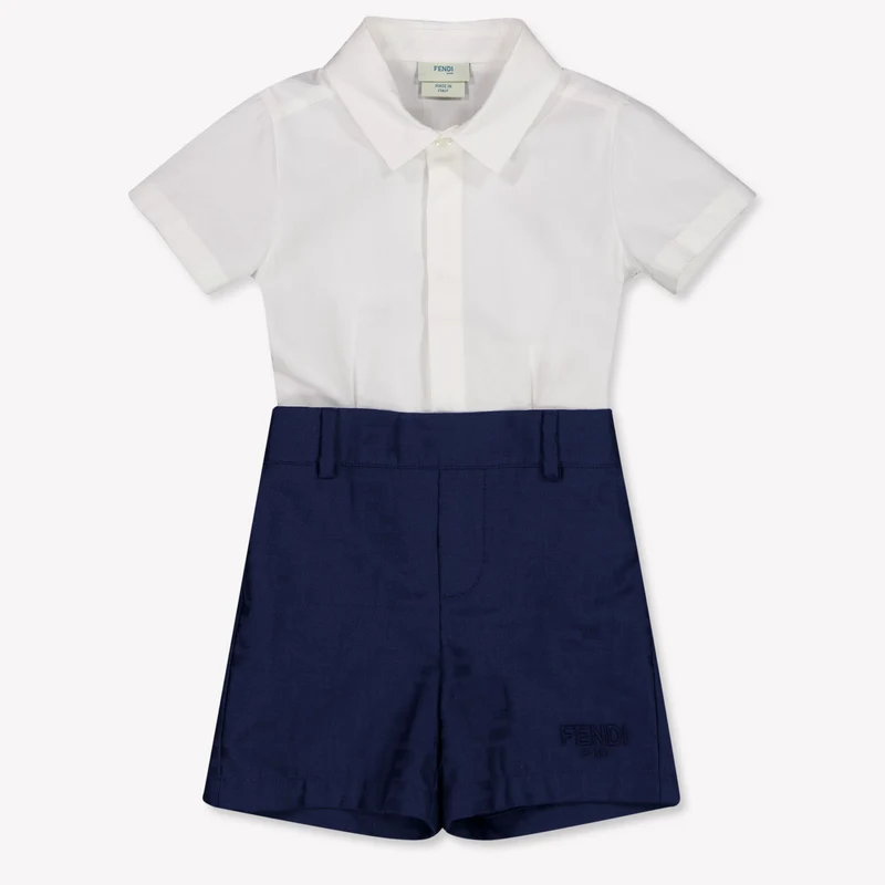 Fendi Baby Jongens Setje In Navy 9 Maanden